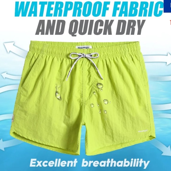 4.5 INCH SOLID NYLON SWIM TRUNKS SLIM FIT - Picture 1 of 5